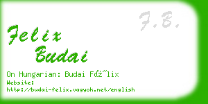 felix budai business card